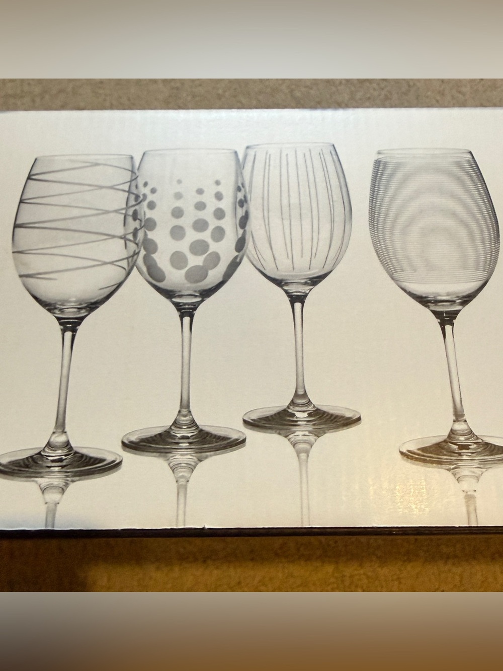 Mikasa Cheers White Wine Glasses Vintage x4 New